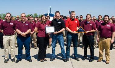Troops thank SIUC aviation program for support