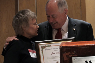 Jane Angelis and Gov. Pat Quinn