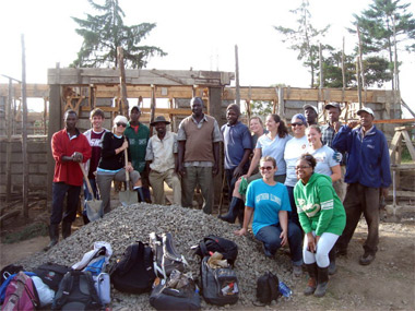 SIUC graduate students in the Kenyan village of Kambi