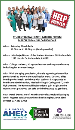 Health Care forum flier