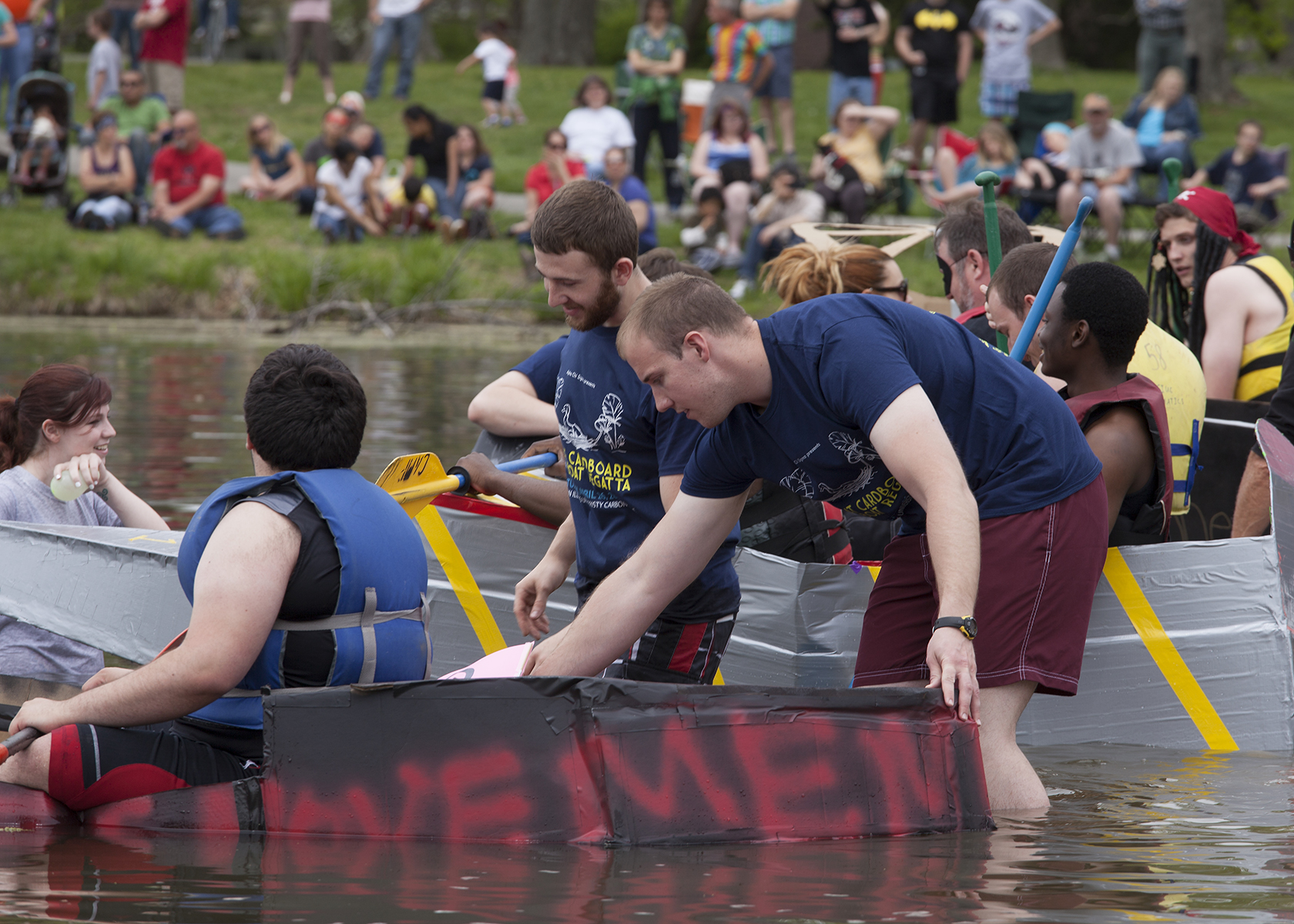 Cardboard boat regatta