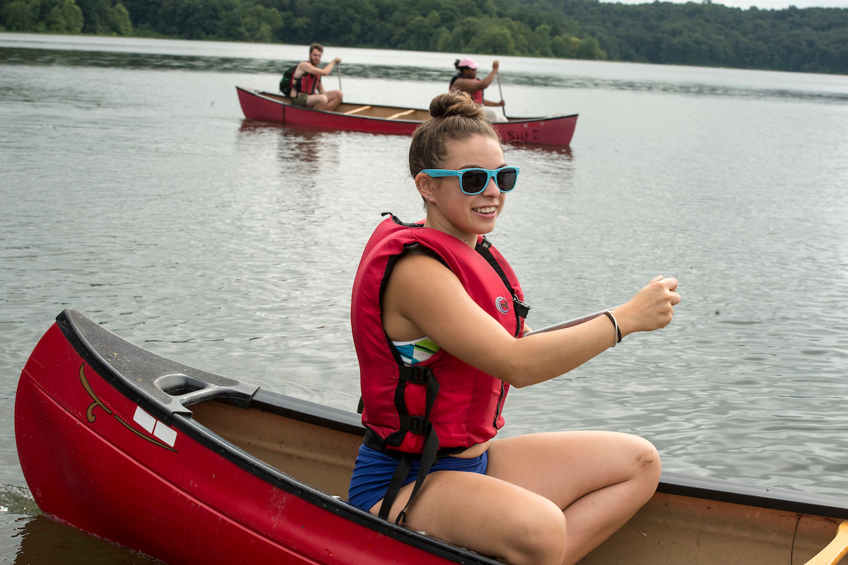 girl in canoe