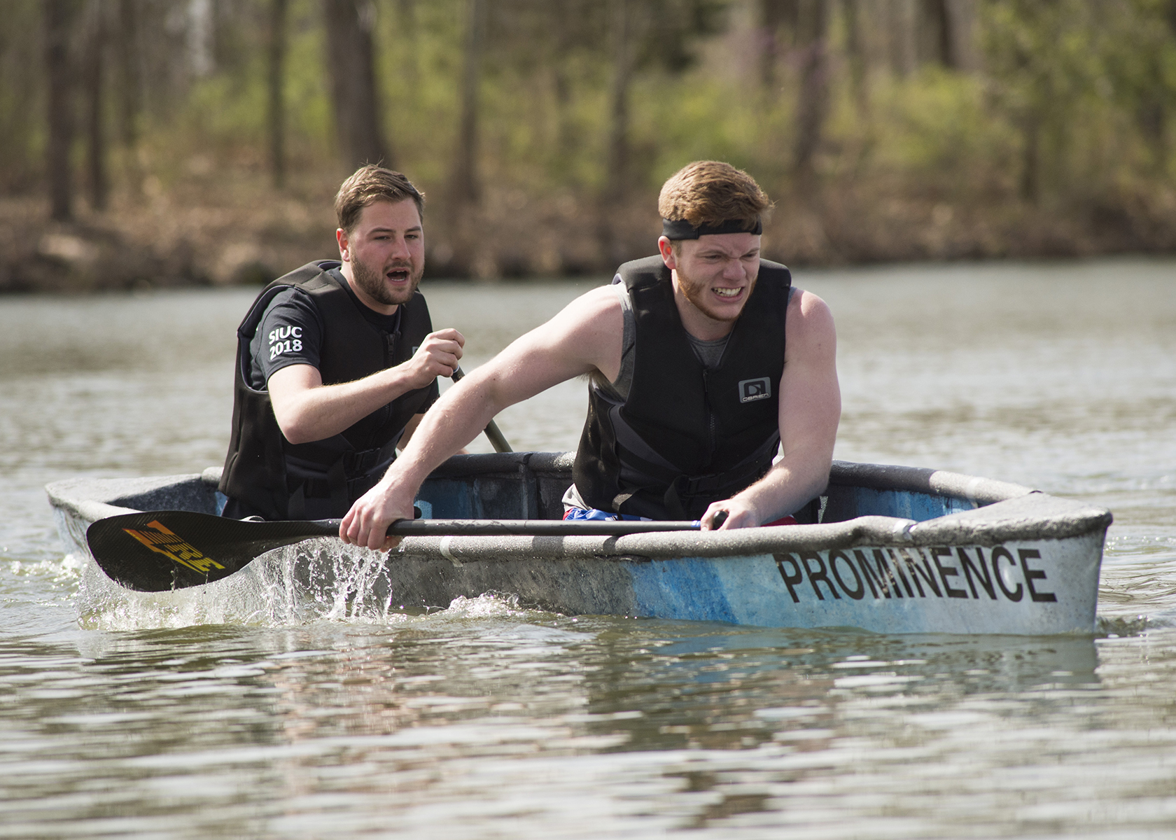 men rowing