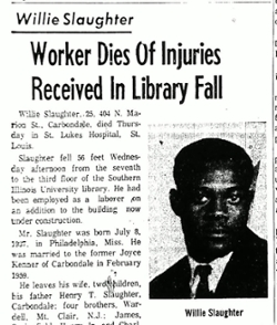 Willie Slaughter news clipping