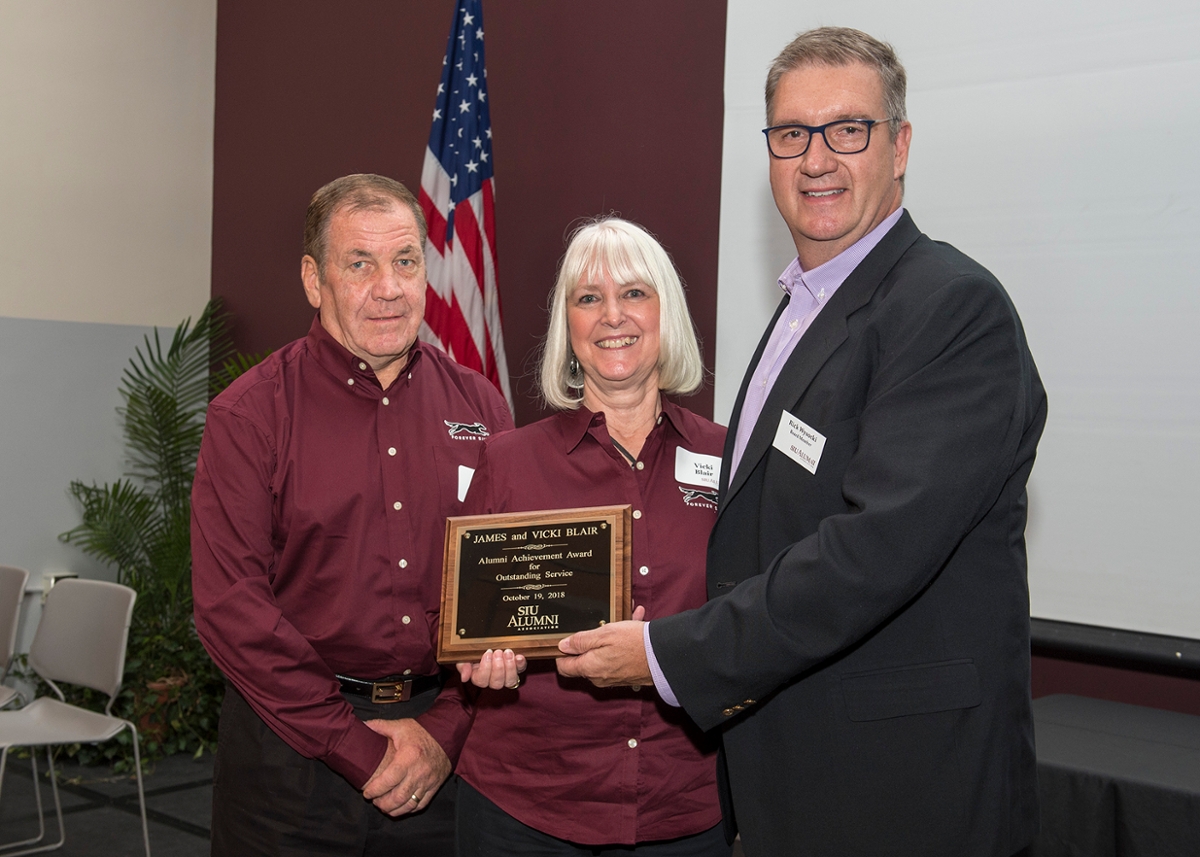 Blairs receive SIU Alumni Achievement Award for service