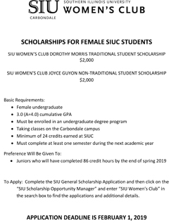 womens club scholarship