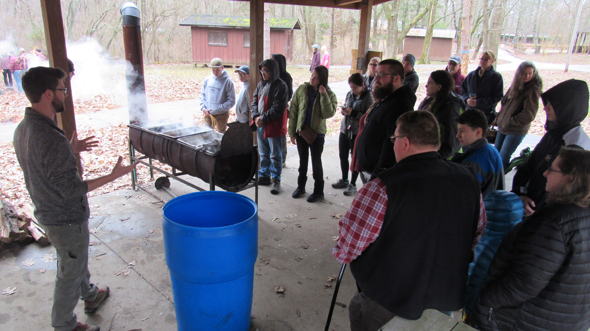 maple syrup festival evaporator demonstration