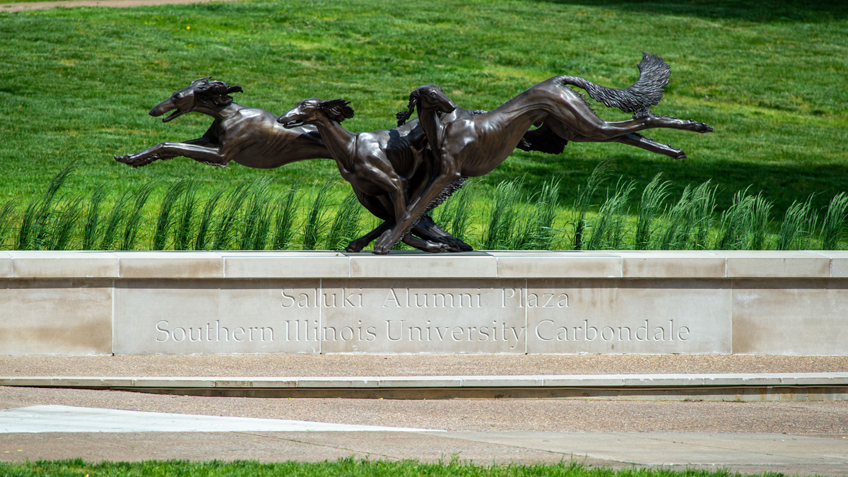 saluki statue courtyard