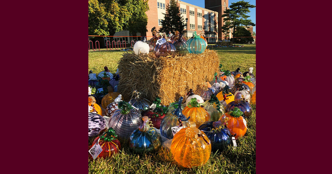 glass pumpkins