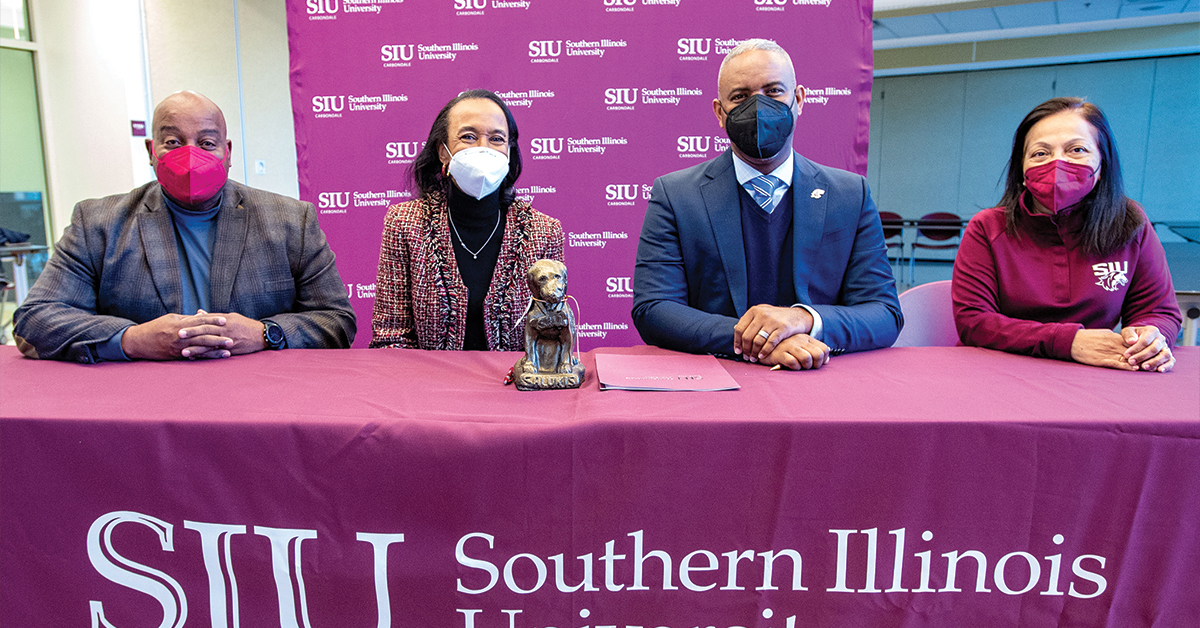 SIU Carbondale officials at School of Law signing