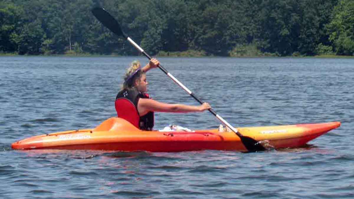 person in a kayak