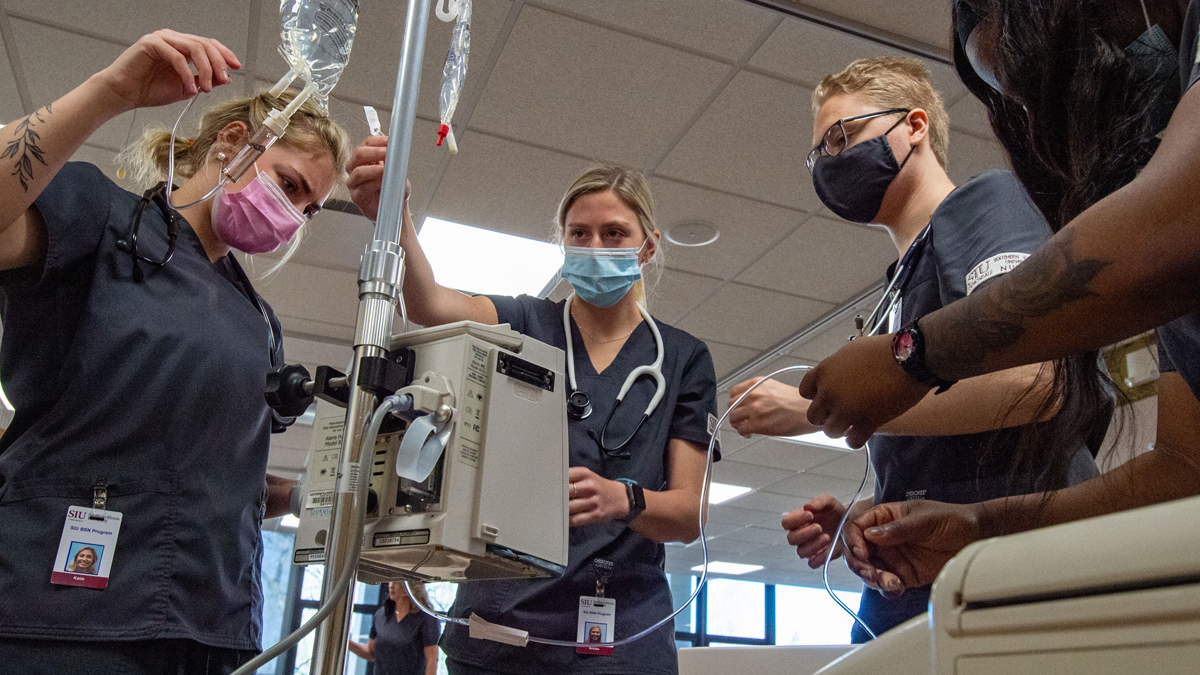 nursing students wearing masks