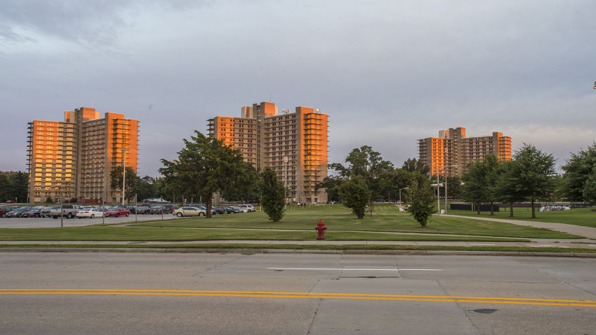 SIU residence hall towers