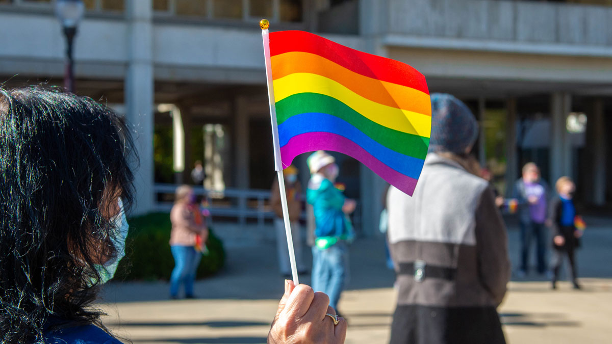 image of a rainbow flag