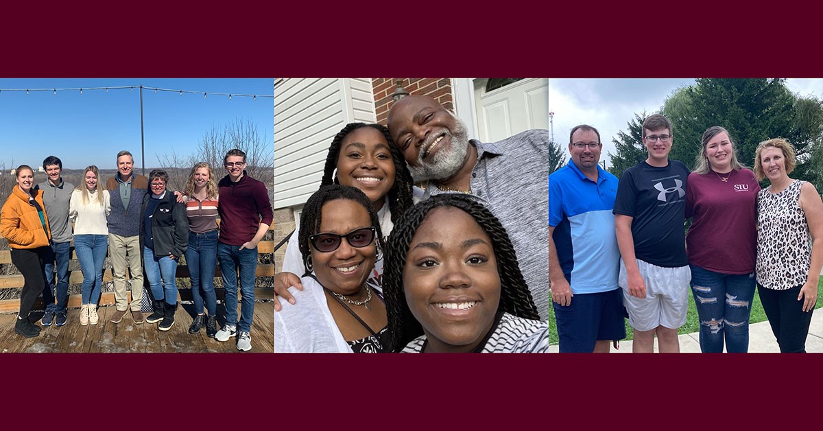 The three families named Families of the Year at SIUC