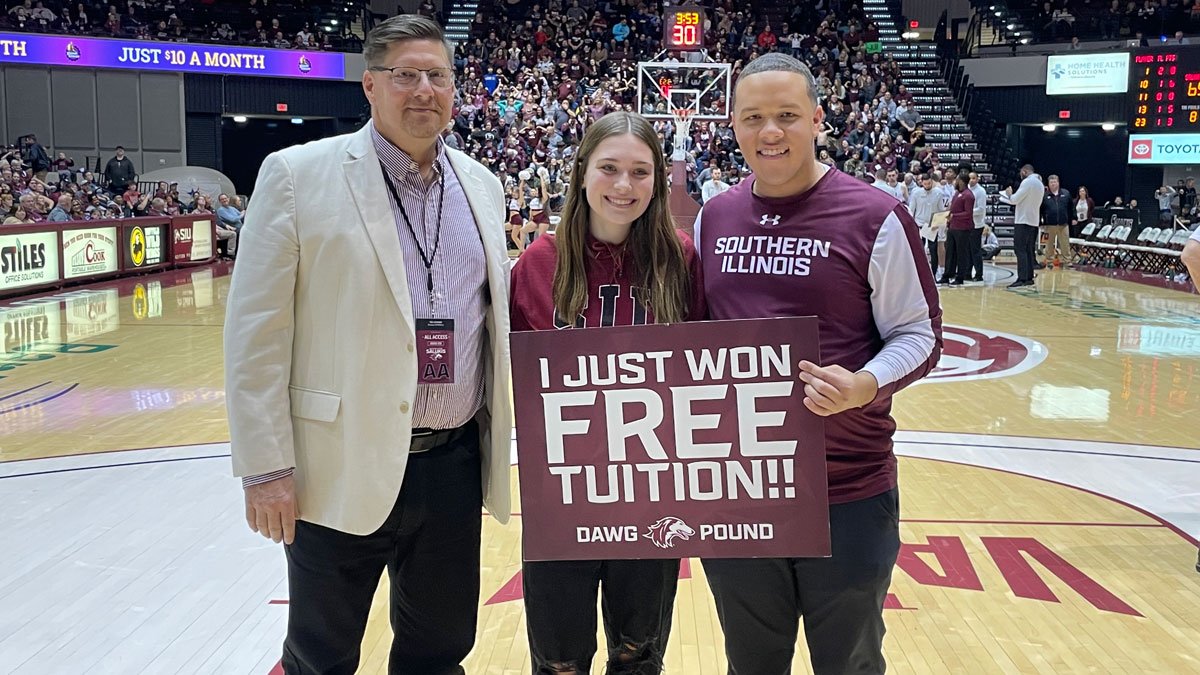 Student wins free tuition