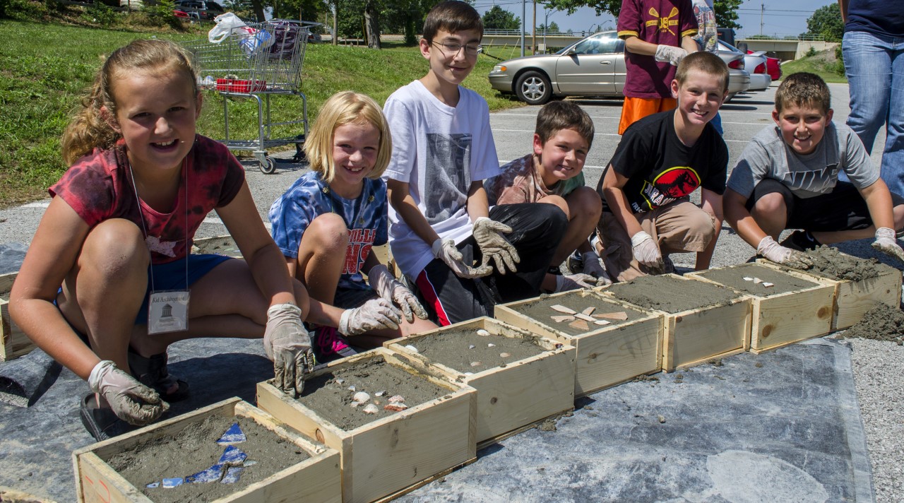 children participating in architecture camps