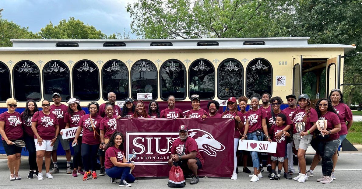 More than 60 Saluki alumni posed for a group photo