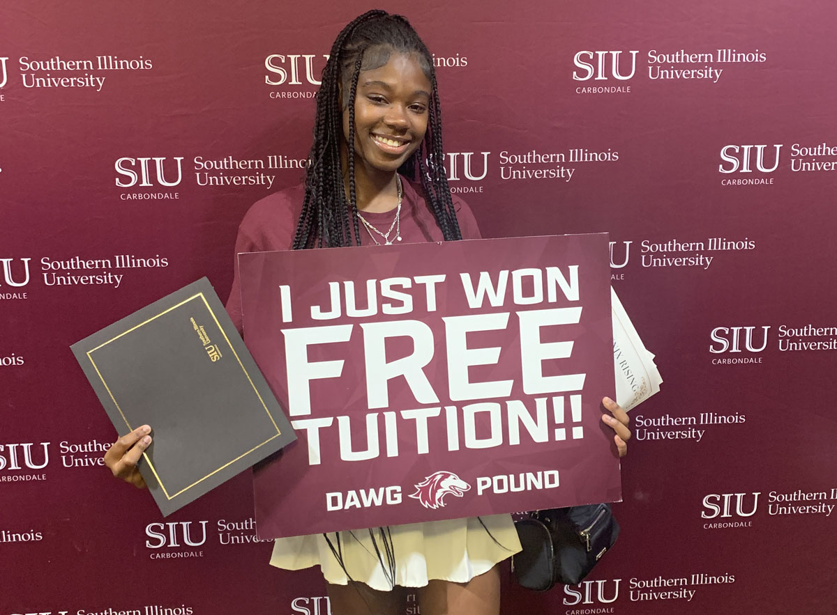 A student wins free tuition