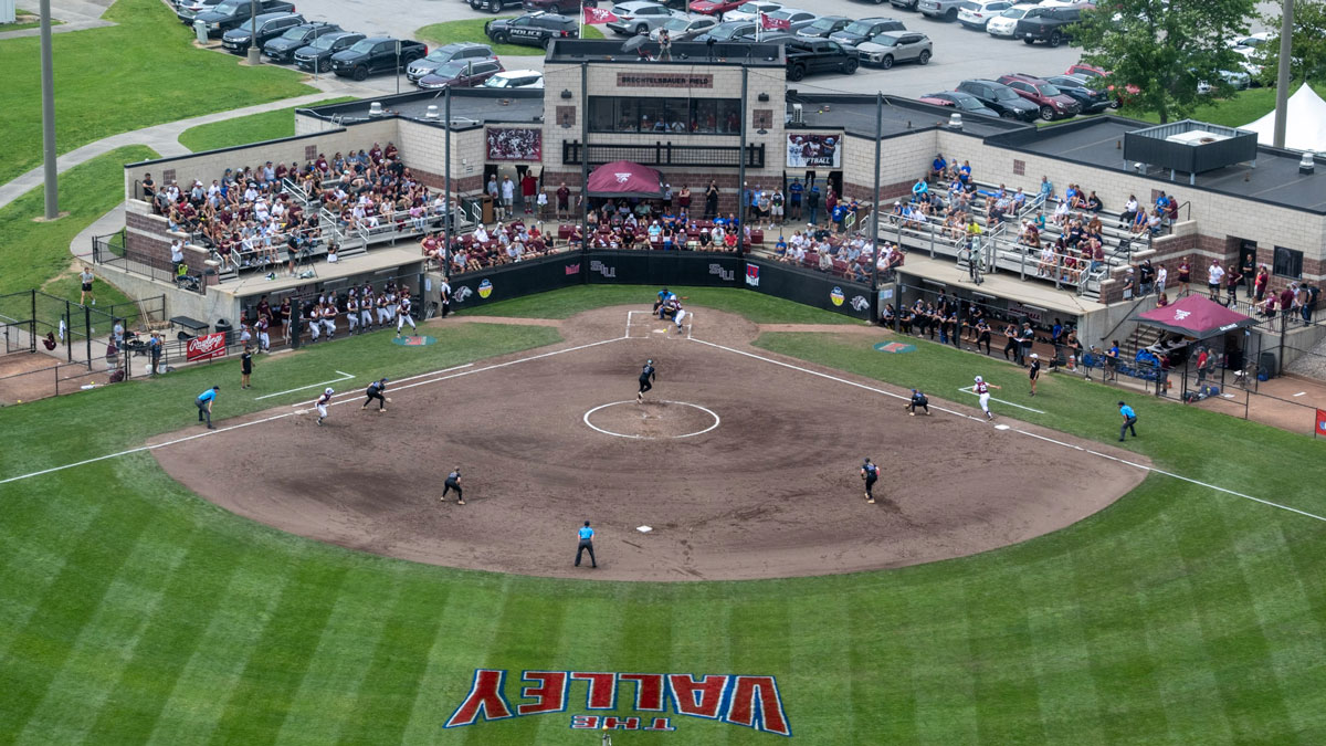 Aerial picture of Charlotte West Stadium at SIU