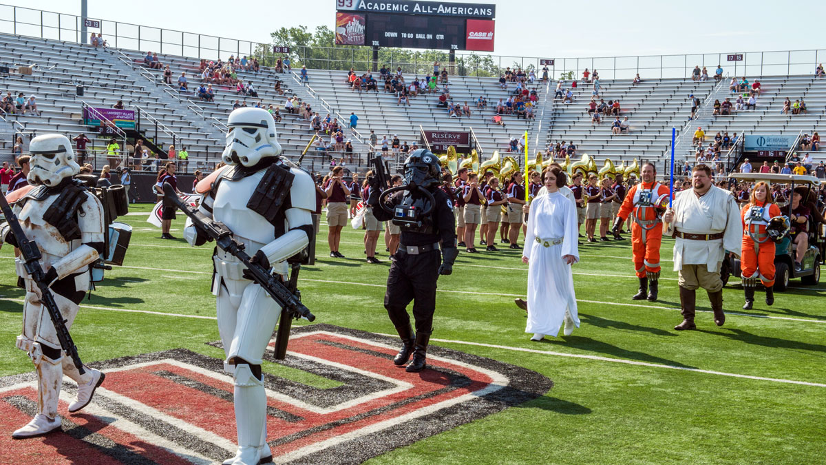 People dressed up as Star Wars characters