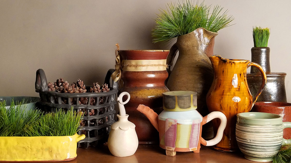 A collection of ceramic pots