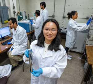 People working in a lab.