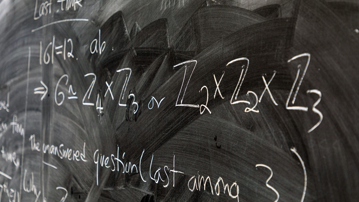 math equations on a chalk board