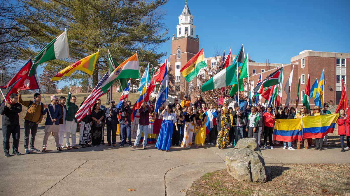 International Parade of Flags at SIU Carbondale.