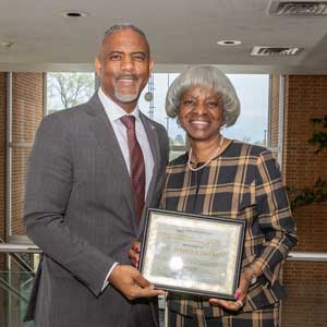 SIU Chancellor Austin Lane and Pamela Smoot