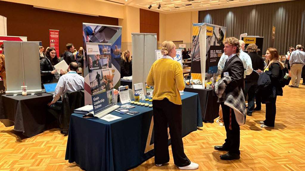 People at a job fair.
