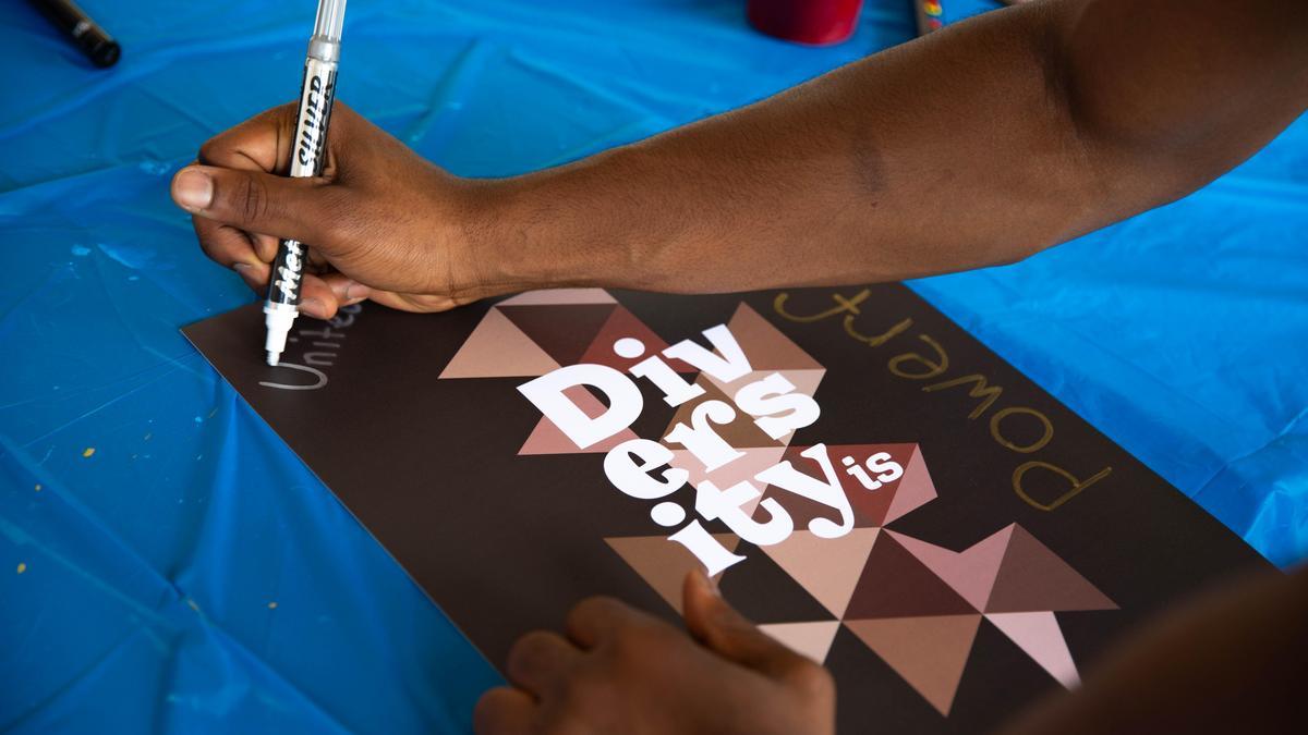 Diversity is poster signing.
