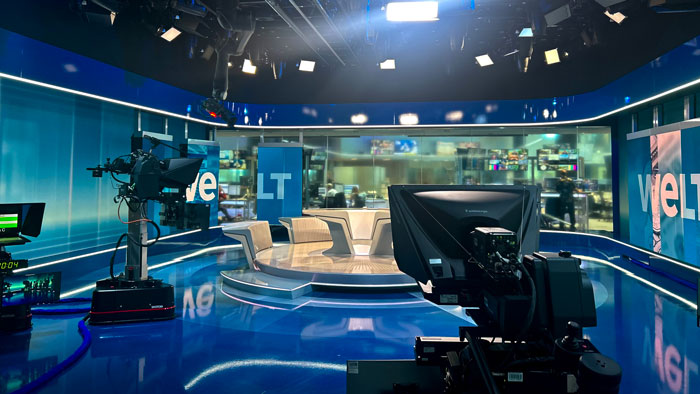 Welt TV studio in Berlin.