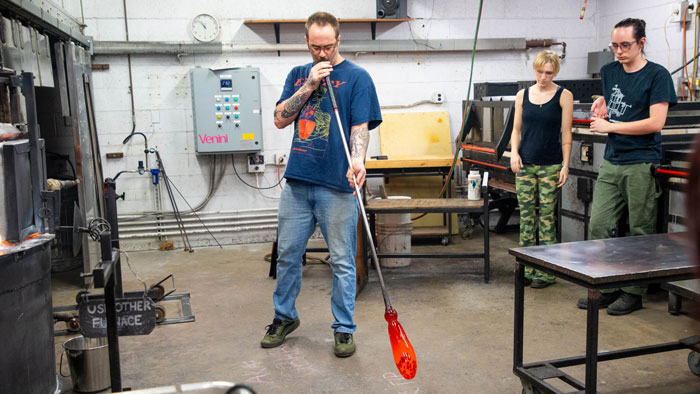 Glass blowing