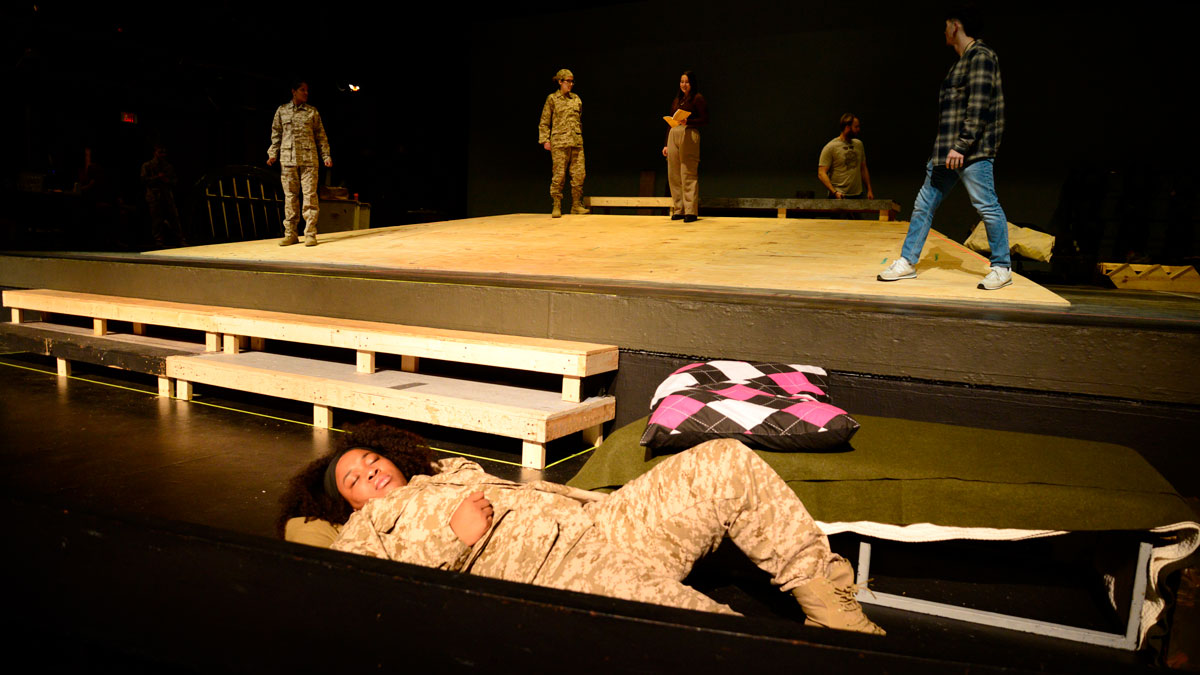 Dress rehearsal for a play.