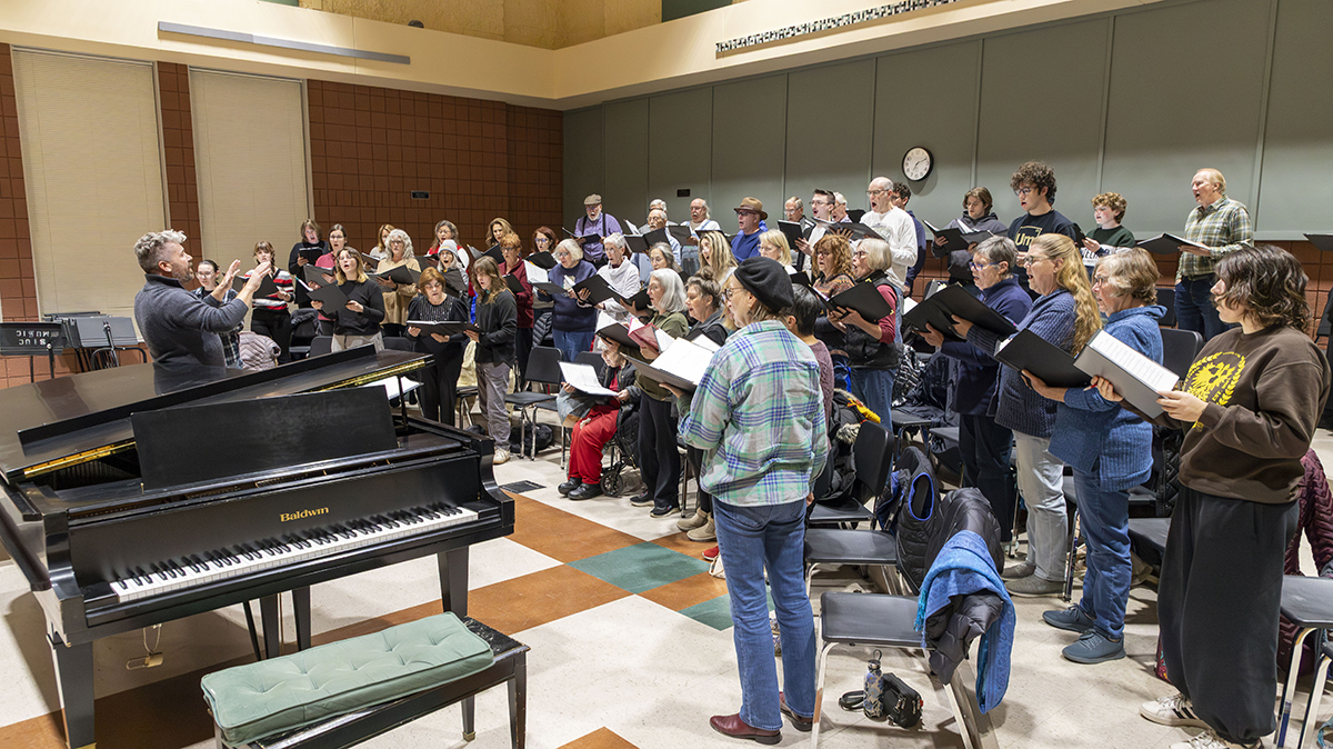 Choral Union rehearsal.