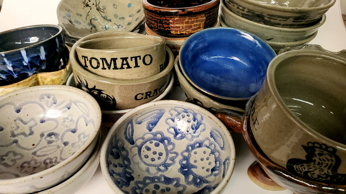 Various ceramic bowls.