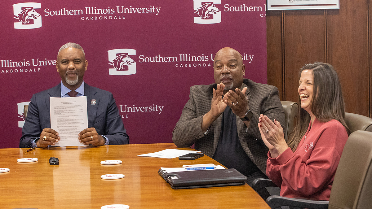 Celebrating the launch of the Saluki Start Dual Enrollment Program.