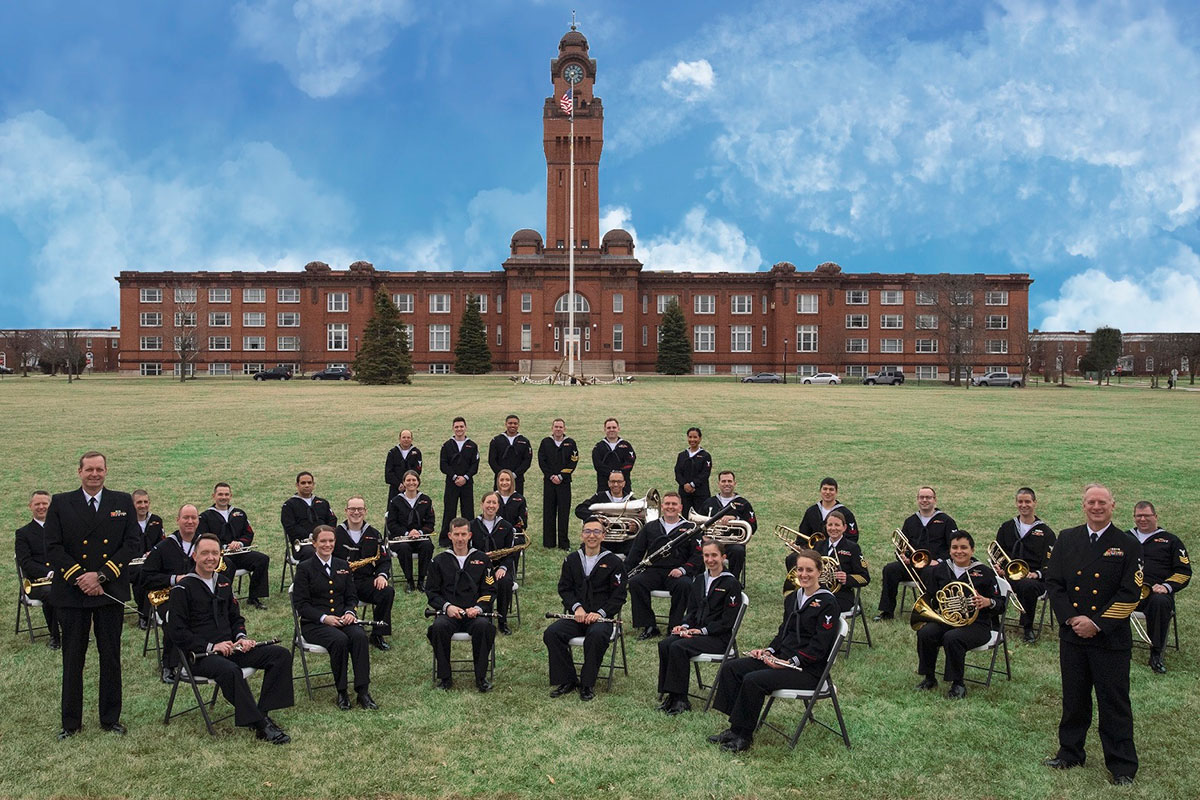 The U.S. Navy Band Great Lakes wind ensemble.