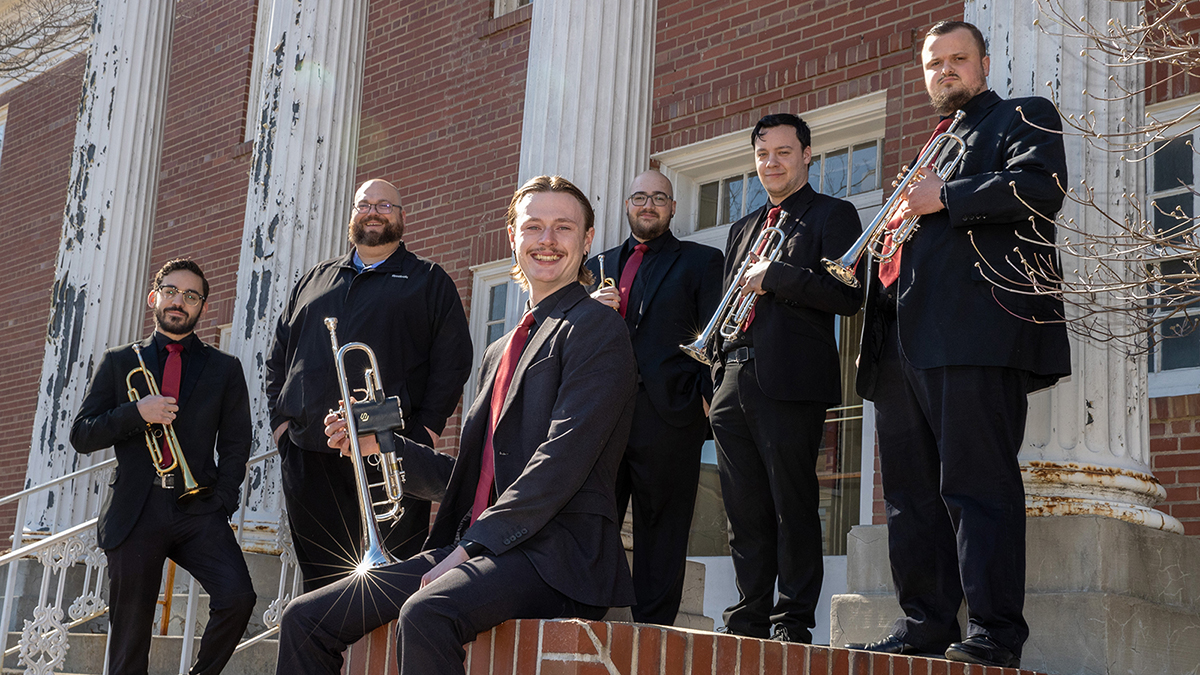 SIU Carbondale’s trumpet ensemble .