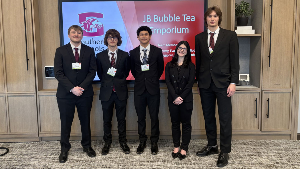 Team photo of SIU's Deloitte FanTAXtic  student team.