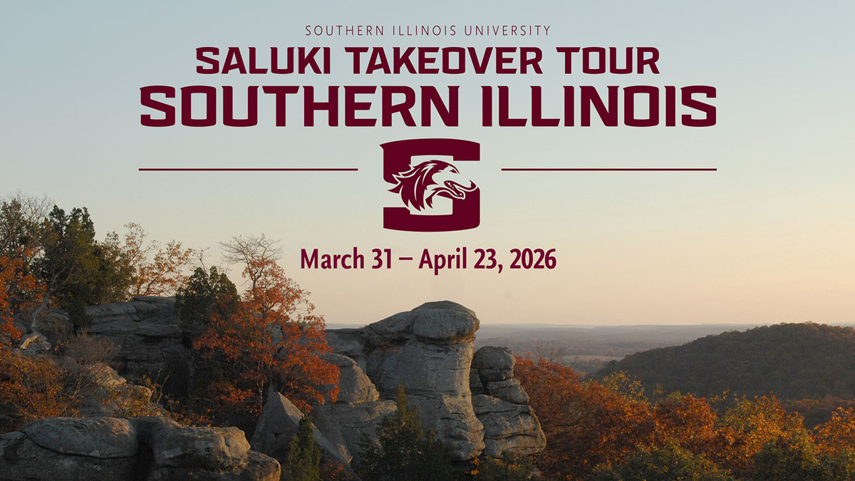 Southern Illinois University. Saluki Takeover Tour Southern Illinois. March 31 - April 23, 2026.