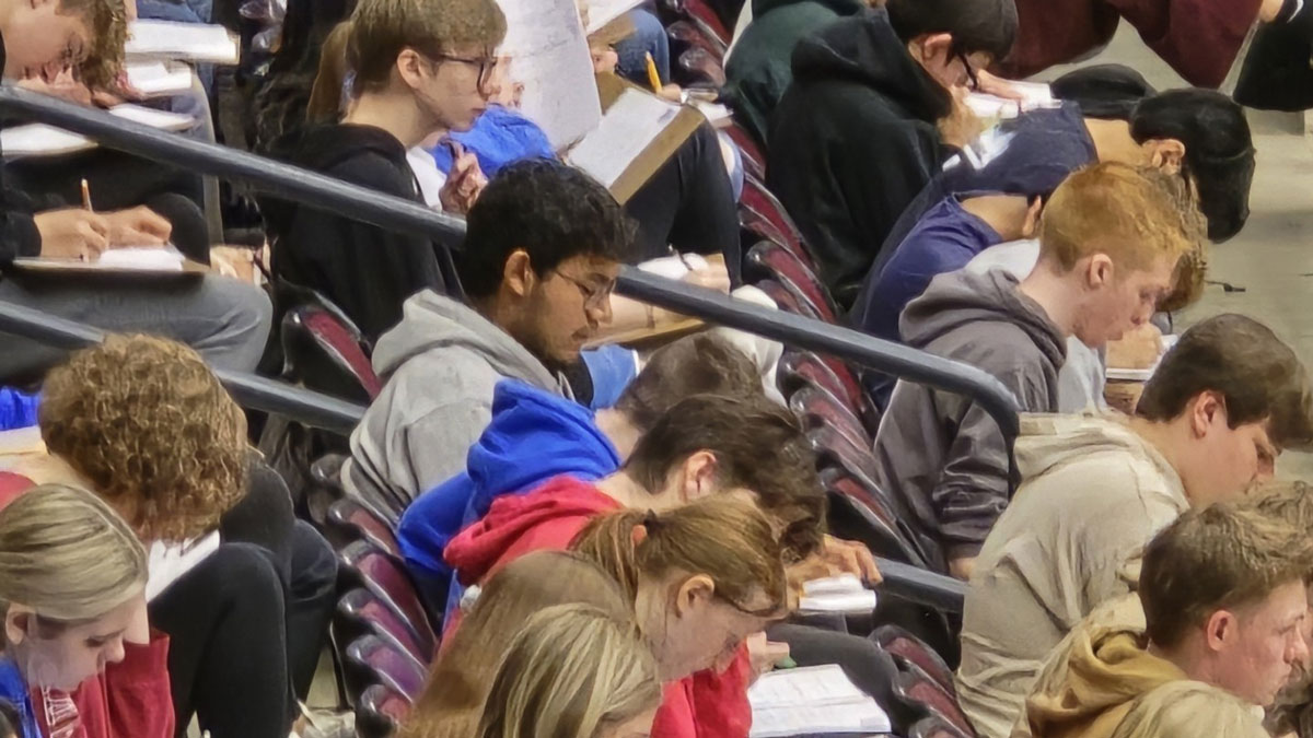 Students attending Math Field Day.