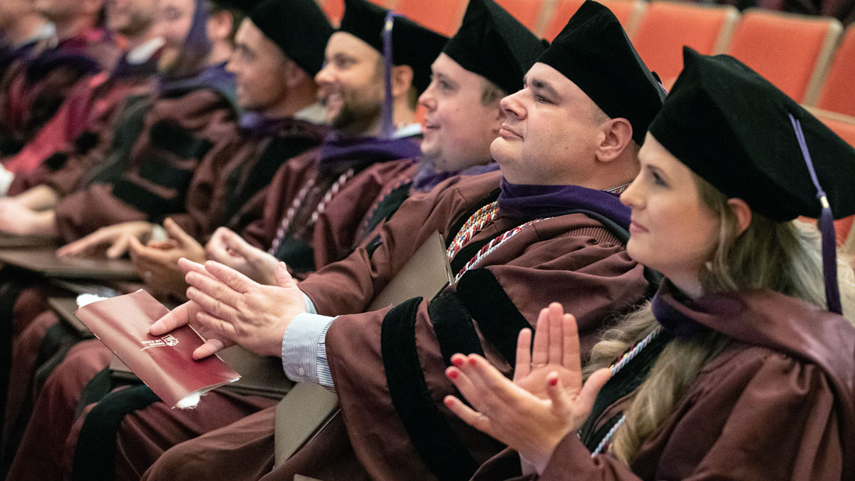 Students participating in SIU School of Law commencement.