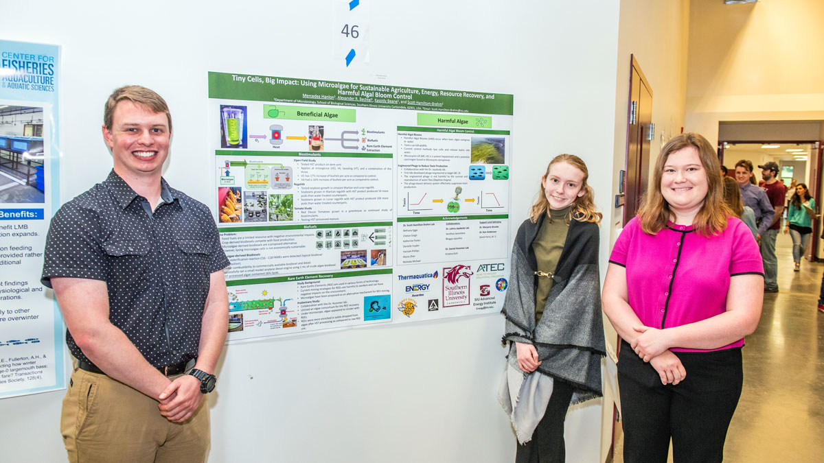 Participants in the poster board competition .