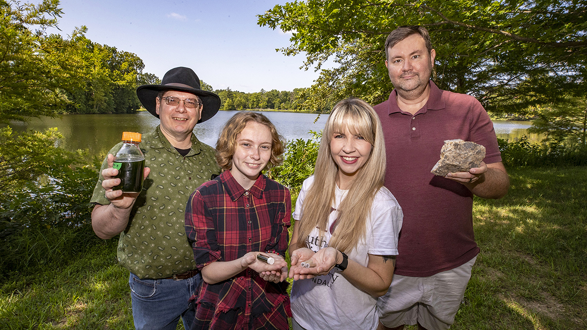 Professors and graduate students working rare earth elements.