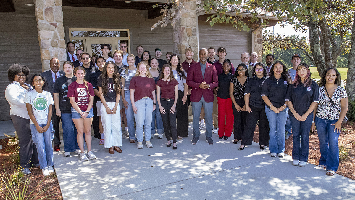 Chancellor's and Provost's Scholars pictured with Chancellor Lane.