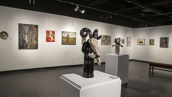 Art display at a museum.