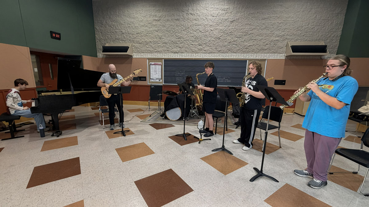 SIU Jazz Ensemble rehearsal. 